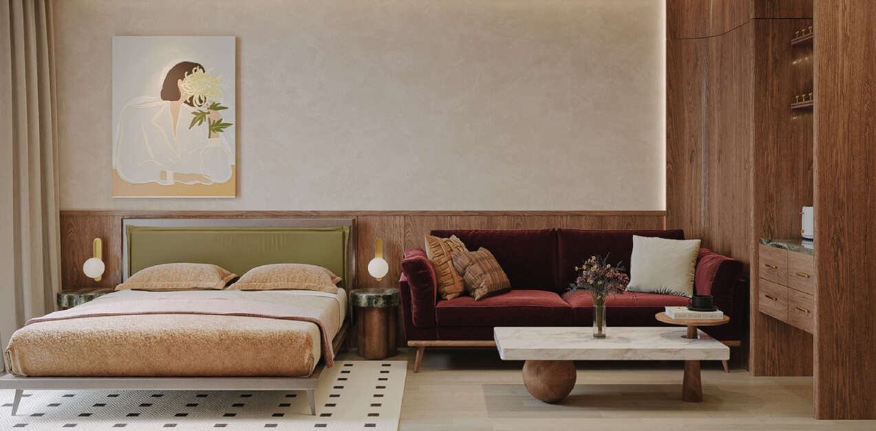 nội thất căn hộ 1 ngủ+ dự án sunshine Continental Hà Nội