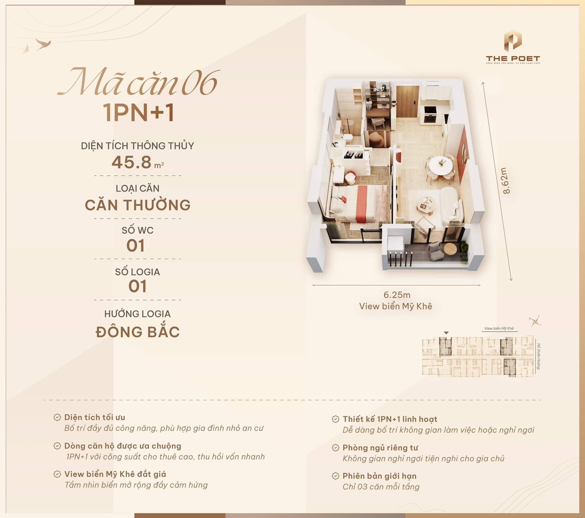 thiết kế căn hộ the poet residence đà nẵng